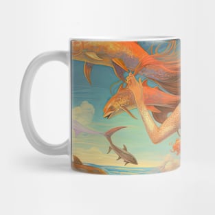 Aquatic Reverie: Surreal Dream of Fish and Water Mug